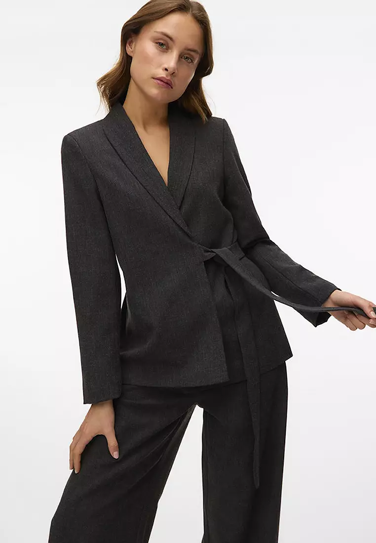 Long Sleeve Loose Strap Blazer