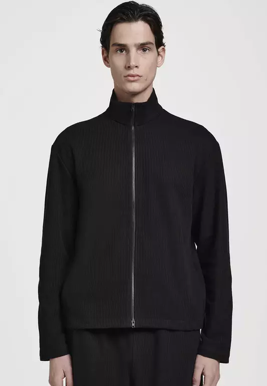 Ribbed Jersey Track Jacket