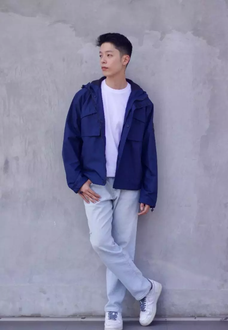 Kale James Navy / Jaket premium berbahan dasar Micro Taslan