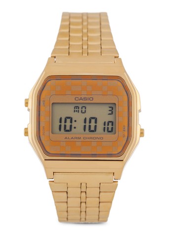 Casio A159WGEA-9ADF 不銹鋼電子錶, 錶類, esprit童裝門市不銹鋼錶帶