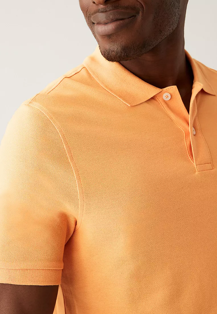 Pure Cotton Pique Polo Shirt