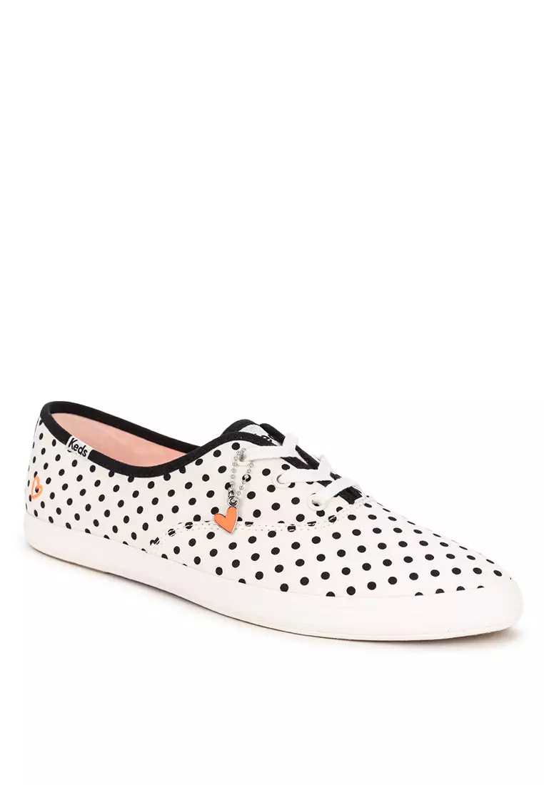 Discount on Keds  shoes - SKU: Keds Champion Point Low Canvas Small Polka Dot Sneakers