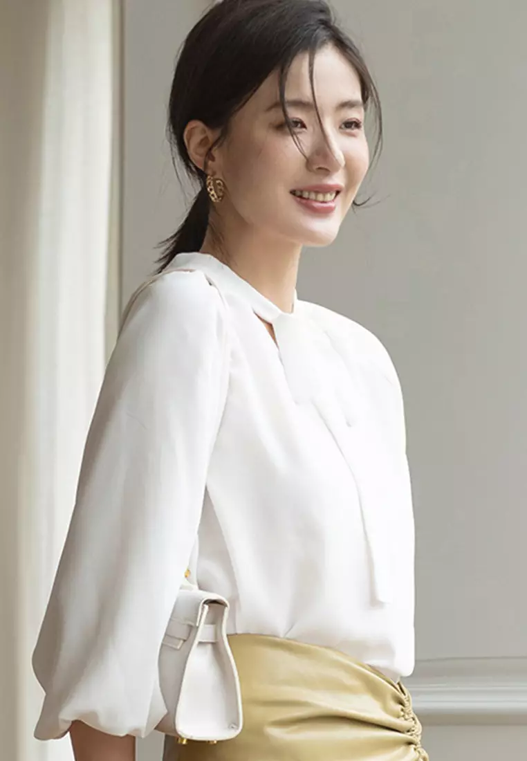 Elegant Temperament Loose Chiffon Shirt Top A21090616W