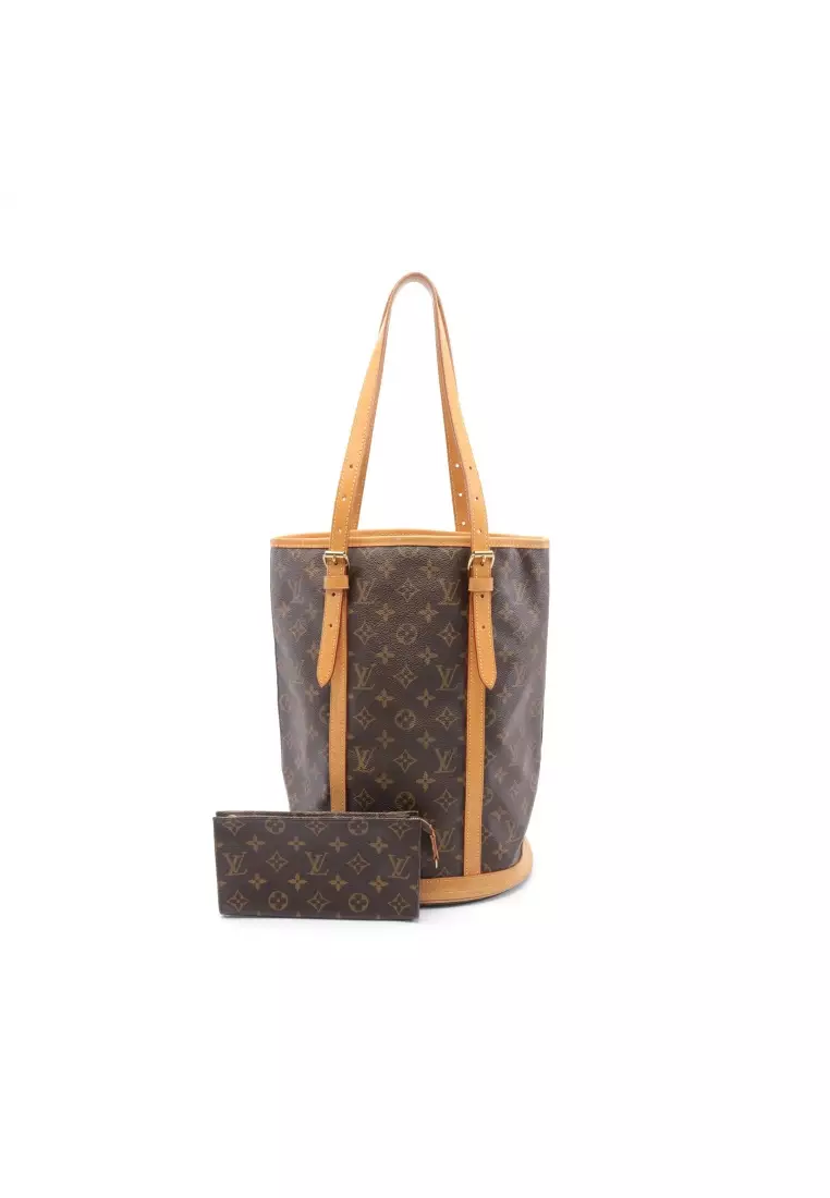 GM Monogram Leather Bucket Tote