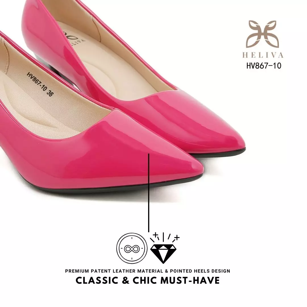 Heliva Livanna Classic Pointed Toe Glossy Heels 5.5cm Sole HV867-10