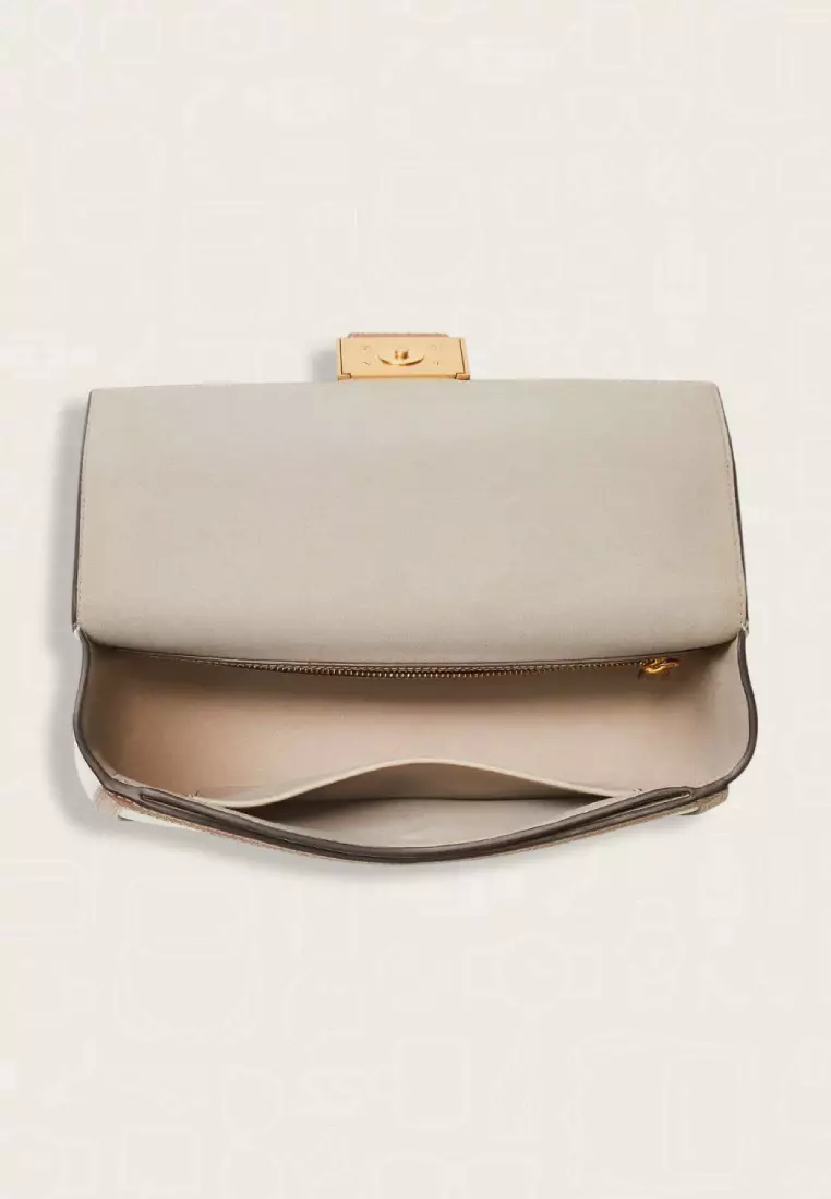 Kate Spade Katy Colorblocked Medium Convertible Shoulder Bag Halo White