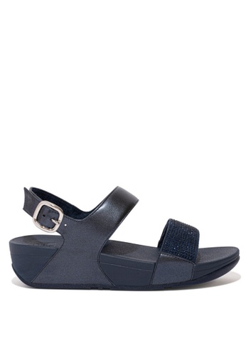 Fitflop navy FitFlop LULU Women's Crystal Back-Strapped Sandals - Midnight Navy (EC3-399) 8BA07SH7383826GS_1