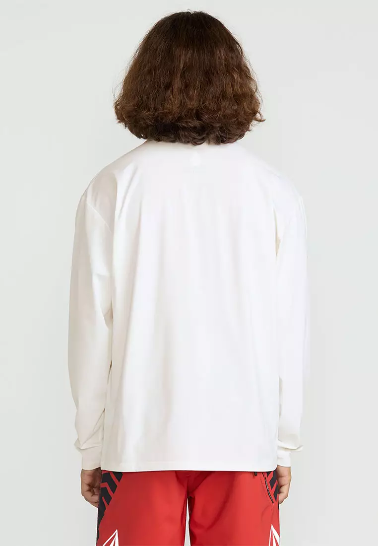 MTG WAVVYYY SURF LONG SLEEVE RASHGUARD WHITE