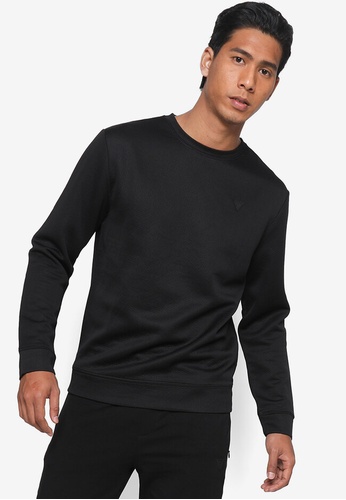 Guess black Active Erskine Micro Punched Sweatshirt 63CE9AA2B7D6C5GS_1