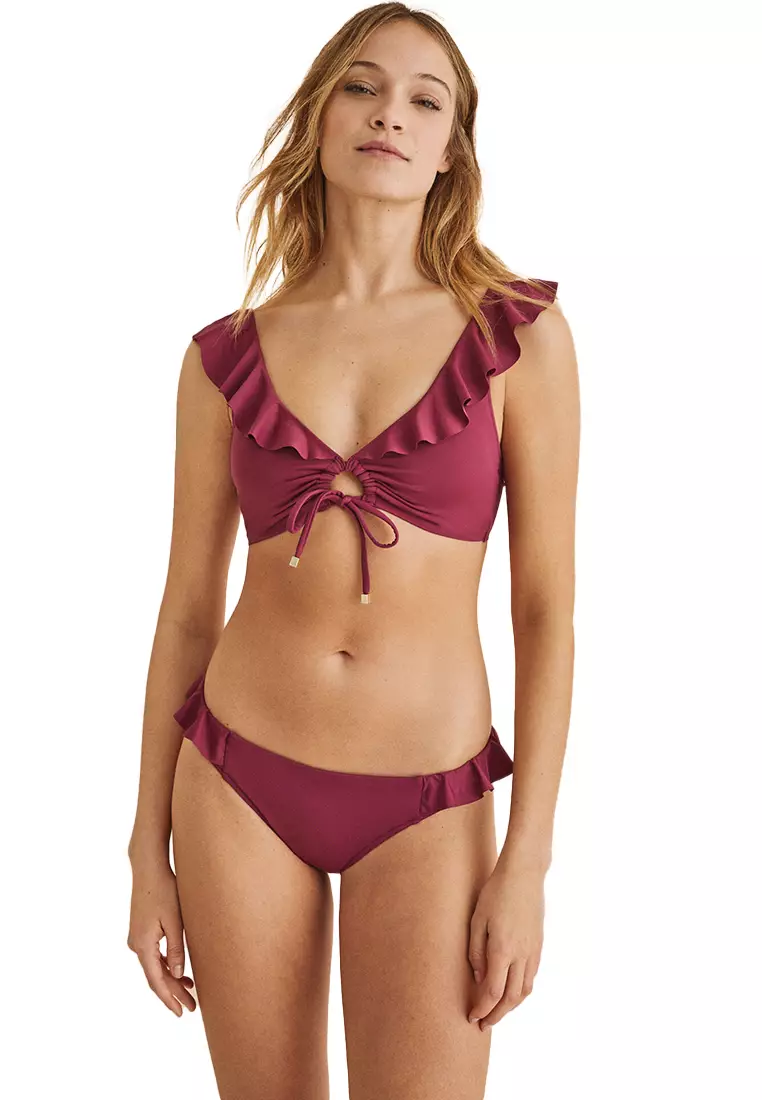 Maroon top bikini top