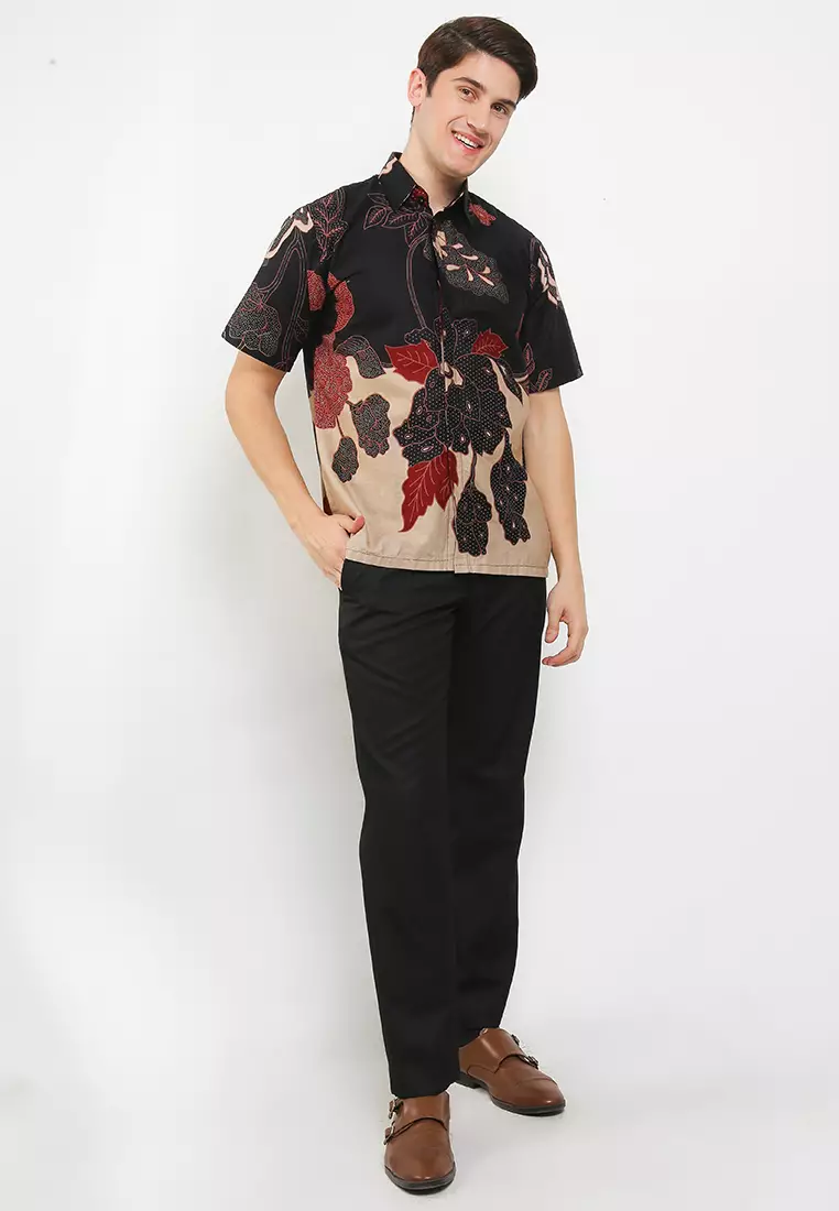 Pradipta Kemeja Batik Exclusive Premium Pria Casual Modern Lengan Pendek