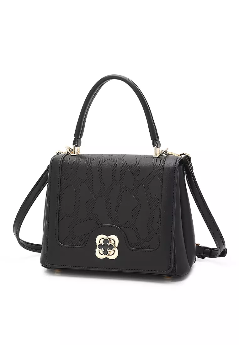 Women's Top Handle Bag / Sling Bag / Crossbody Bag - Black