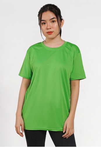 CROWN green Round Neck Drifit T-Shirt 755B8AA497F362GS_1