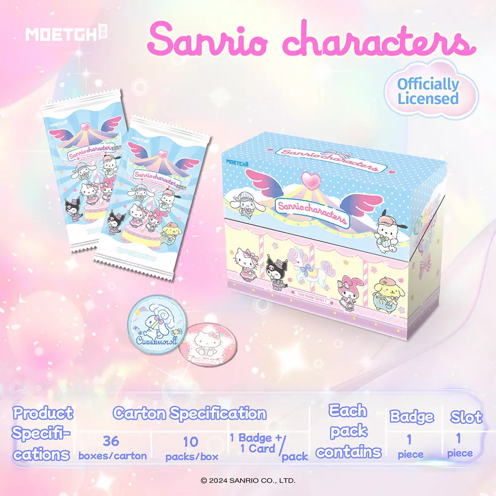 Kabao Set Kartu Sanrio Cute & Badge Series 1 Random