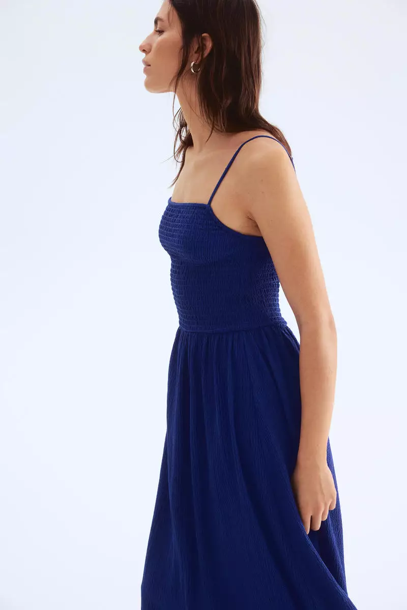 Smocked strappy dress