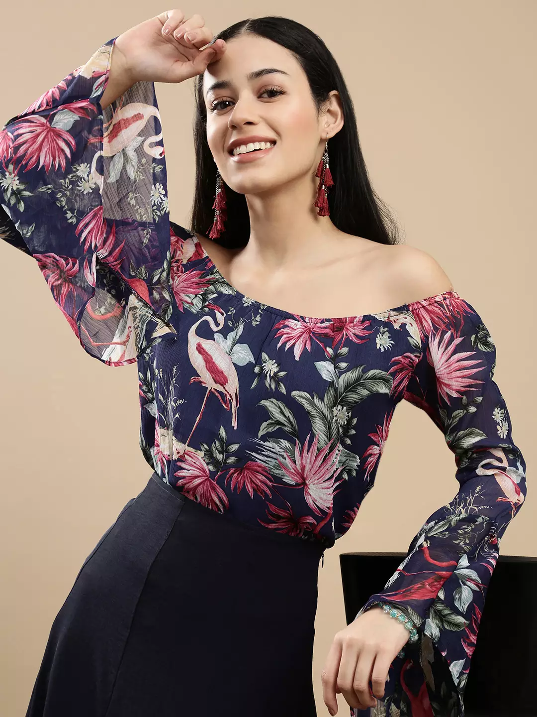 Chanira Milan Blouse-Navy