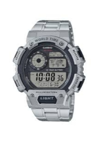 CASIO silver Casio Men's Digital AE-1400WHD-1AVDF Stainless Steel Band Sport Watch 47242AC4923E0EGS_1