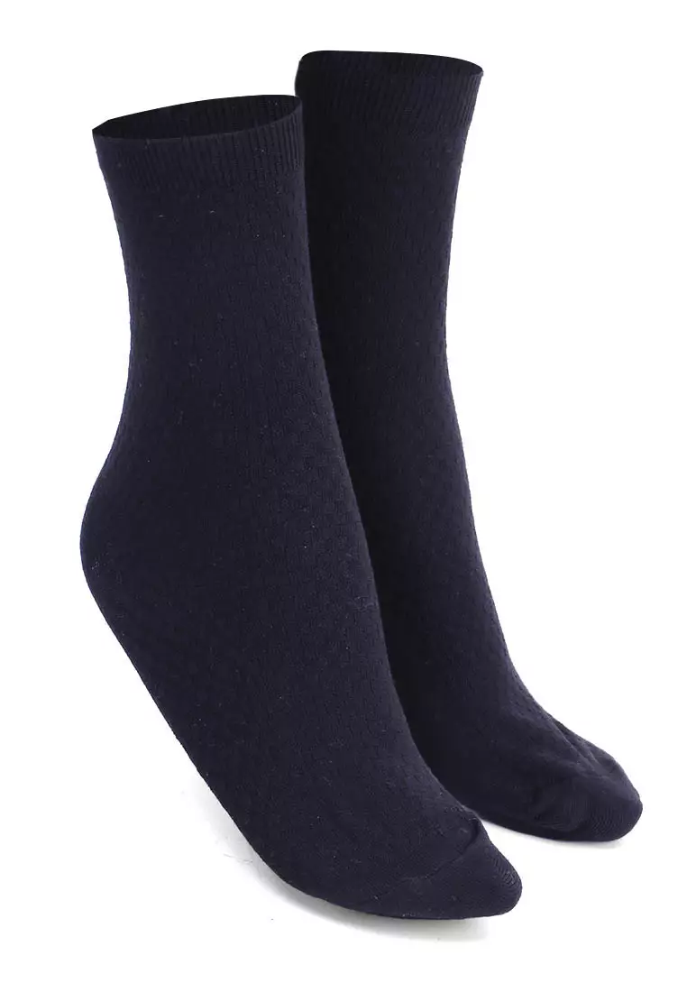 Bumbha Kaos Kaki Pria Mozaik Anti Odor Socks Footwear Material Bamboo Fiber ORIGINAL - Navy