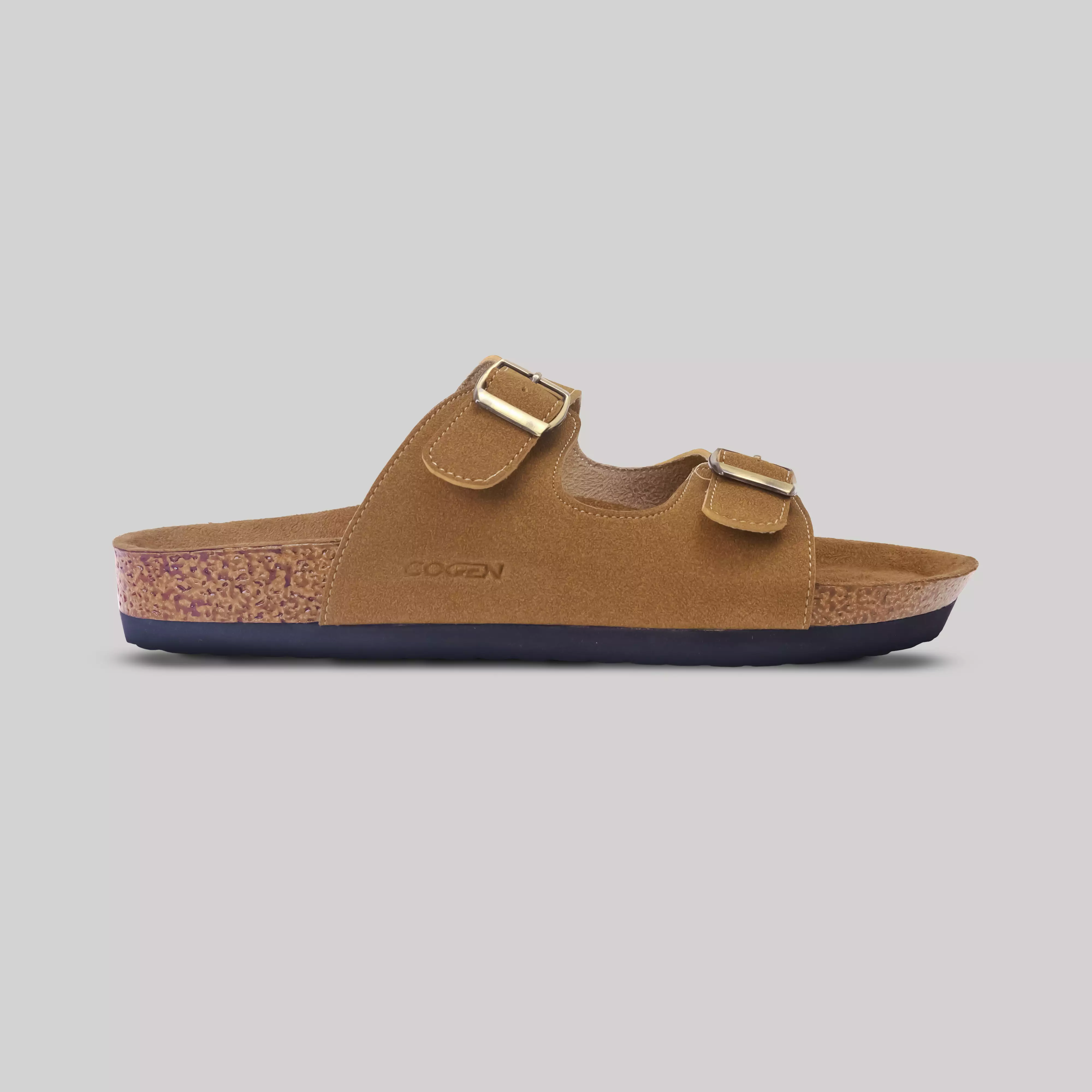 Cogen Sandal Pria Sendal Kulit Birken Vintage - Opera Tan