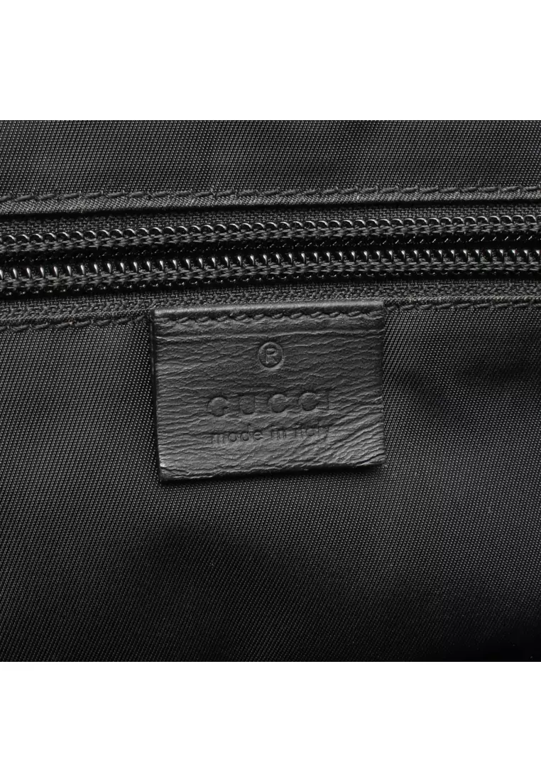 Pre-Loved Gucci gucci sima sherry line Handbag tote bag leather black