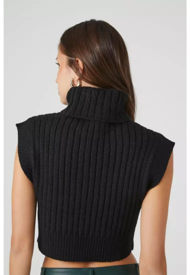 Buy FOREVER 21 Cropped Turtleneck Sweater Vest 2024 Online
