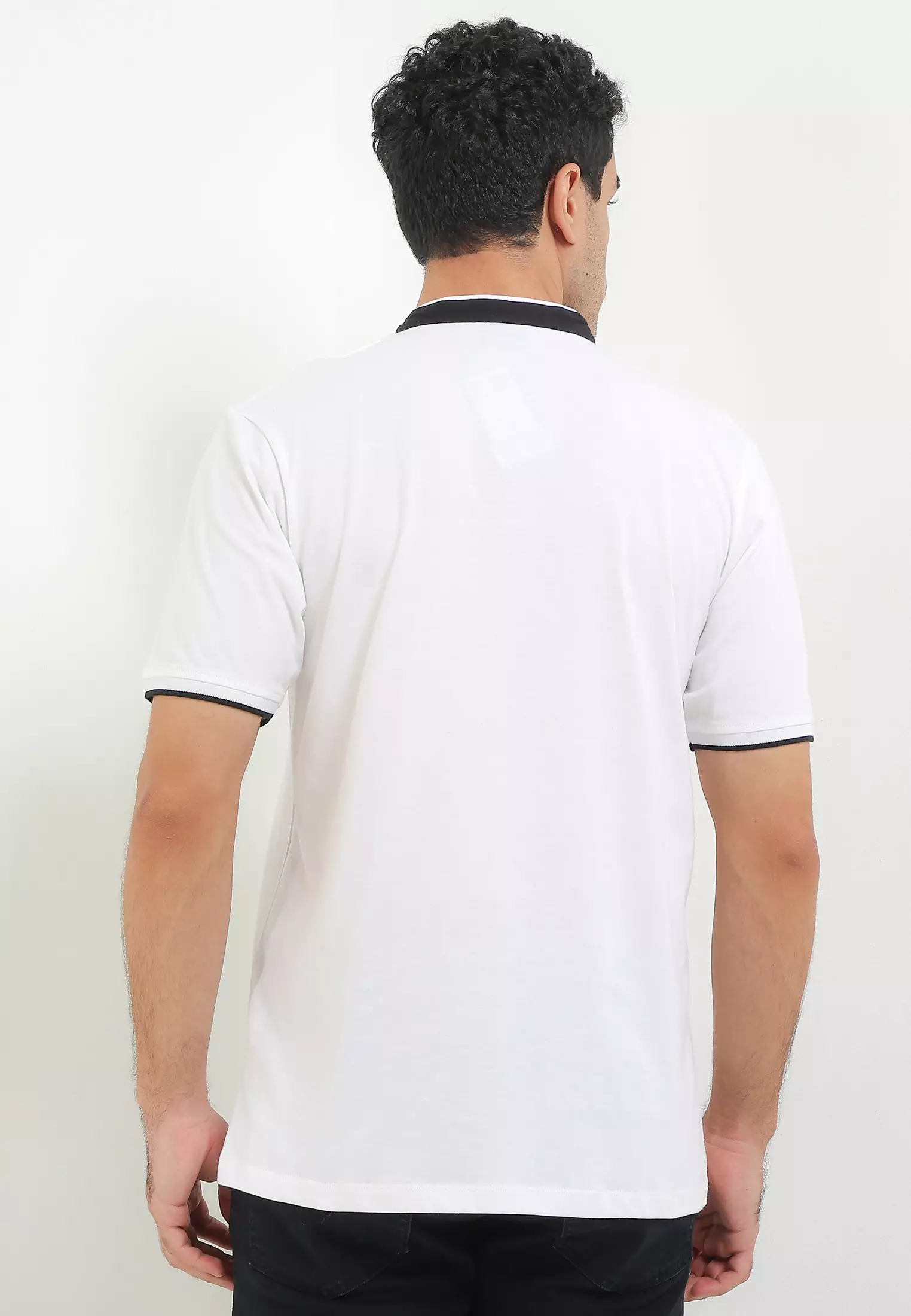 Cressida Henley Shirt Collar Zip White - K071P