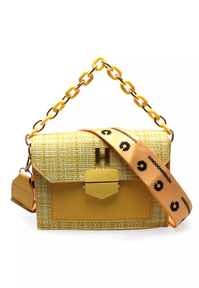 Werlyn Sling Bags Wanita Aster Strap Casual Large Storage Material Leather Kulit ORIGINAL