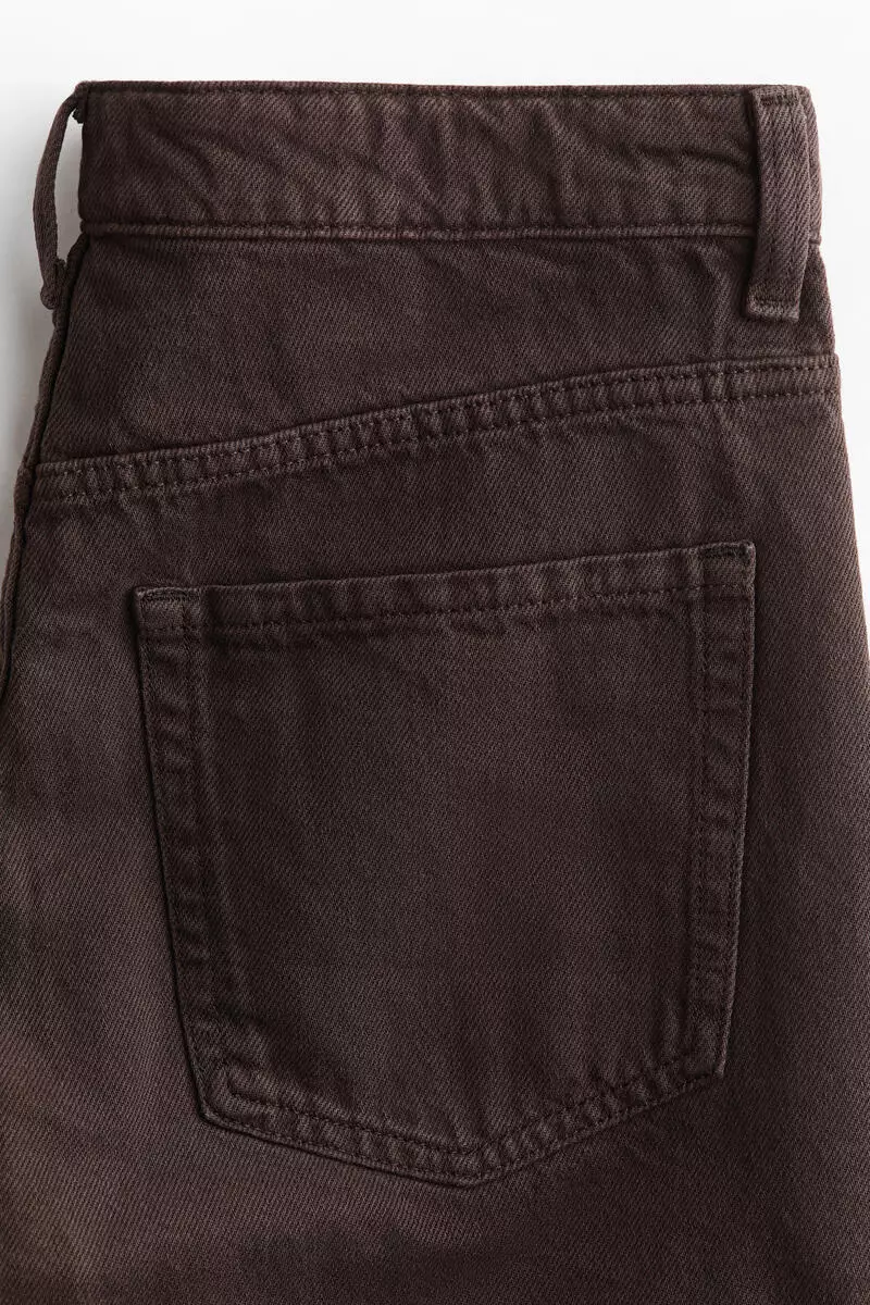 Raw-edge denim shorts