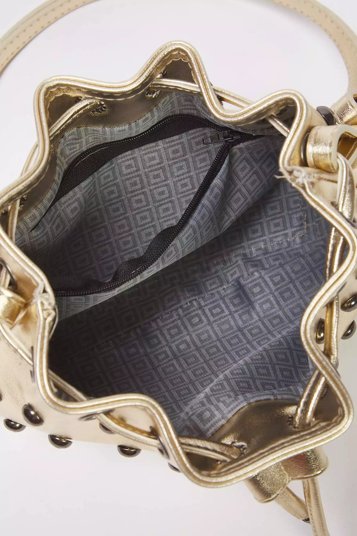 Gold Troc Embroidered Women's Mini/Small Pouch Shoulder Bag