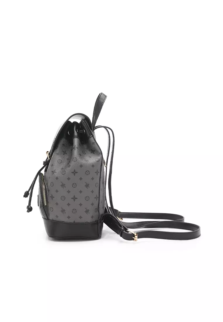 Women's Monogram Backpack (Tas Ransel & Tas Punggung Wanita) - Hitam
