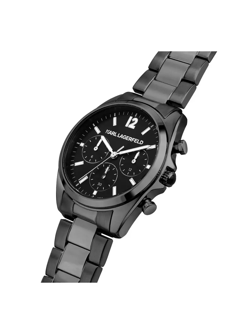 【2 Years Warranty】KARL LAGERFELD 38mm Women's Black Essential Quartz Watch R0553101501