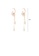 Glamorousky white Fashion and Elegant Plated Gold Flower Tassel Imitation Pearl C-shape Circle Earrings B50CBAC48482CFGS_2