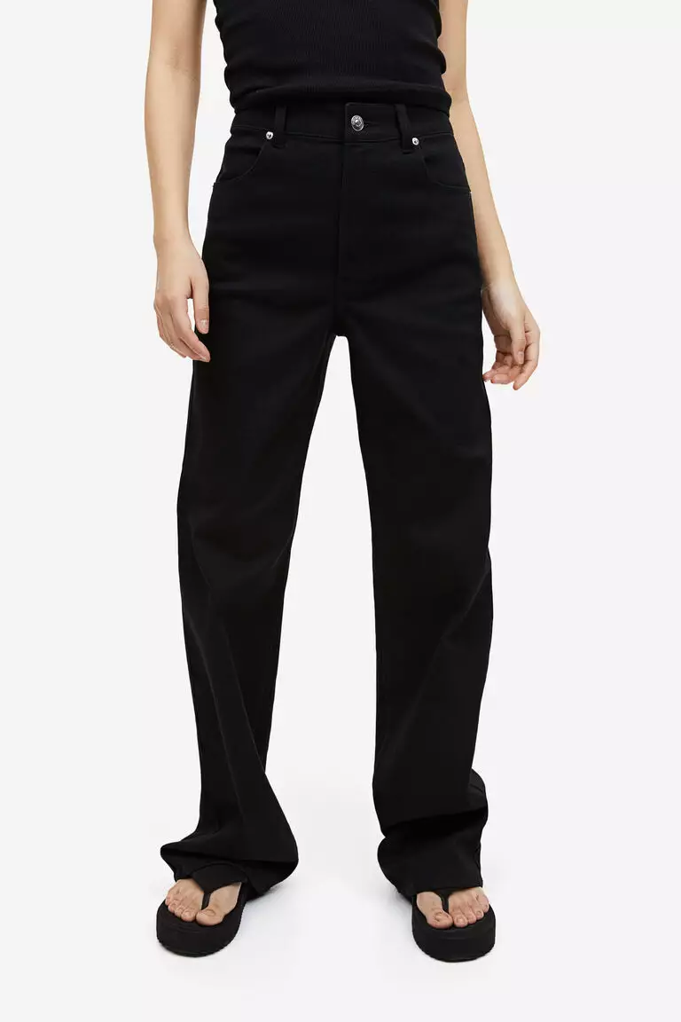 Clara HW wide leg twill