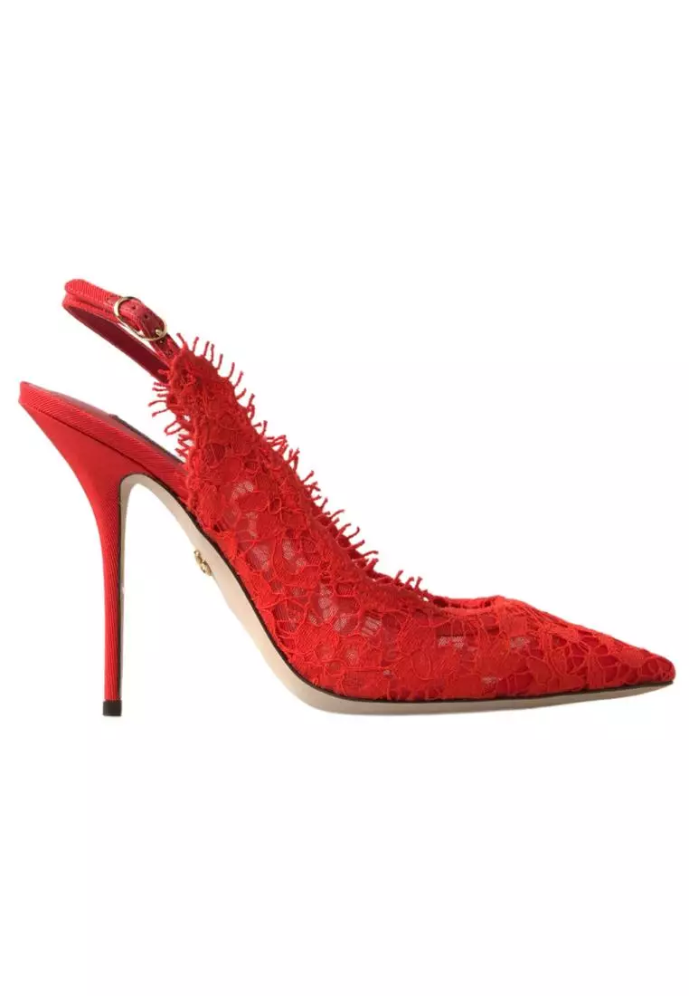 Red on sale slingback heels