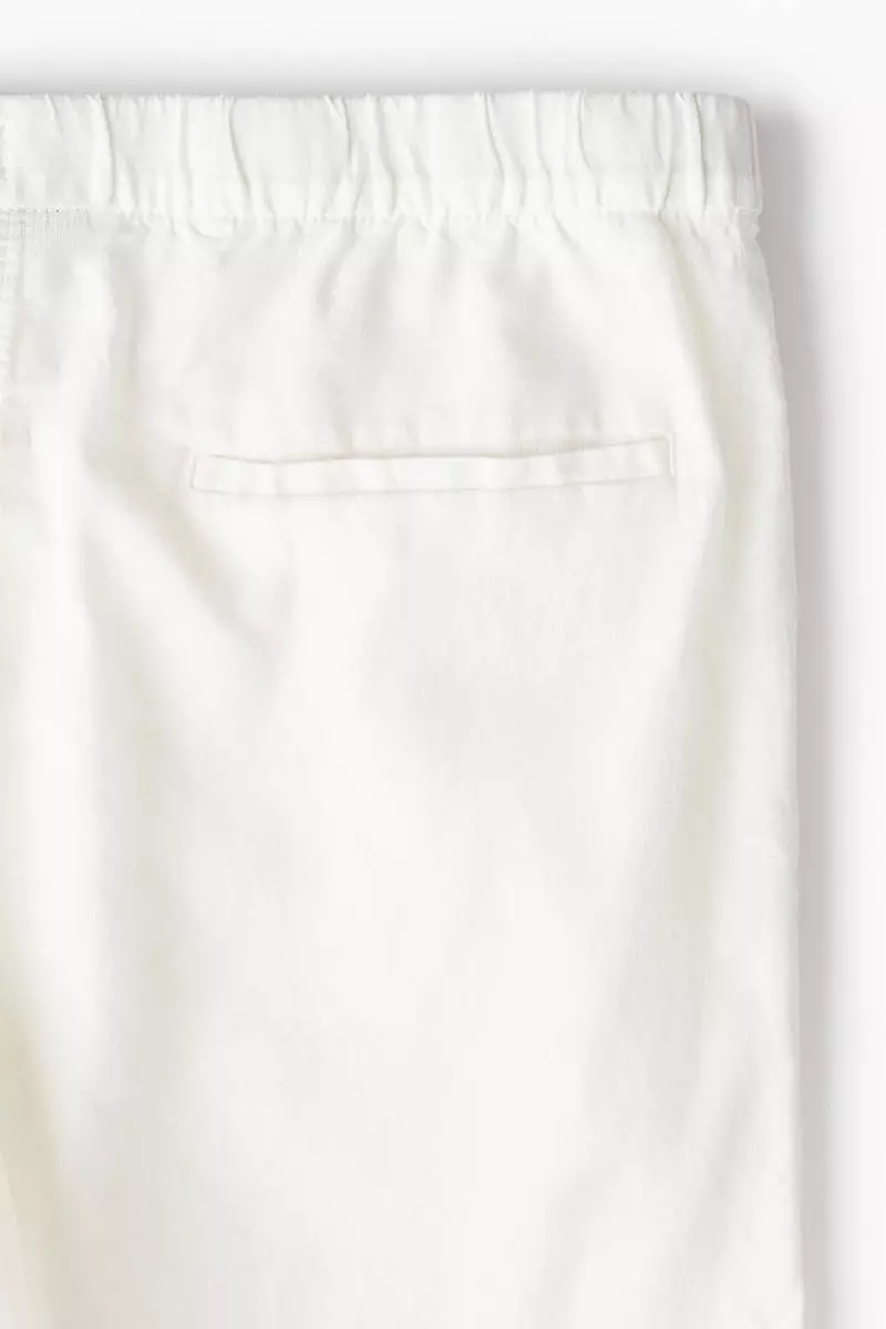 Regular Fit Linen-blend shorts