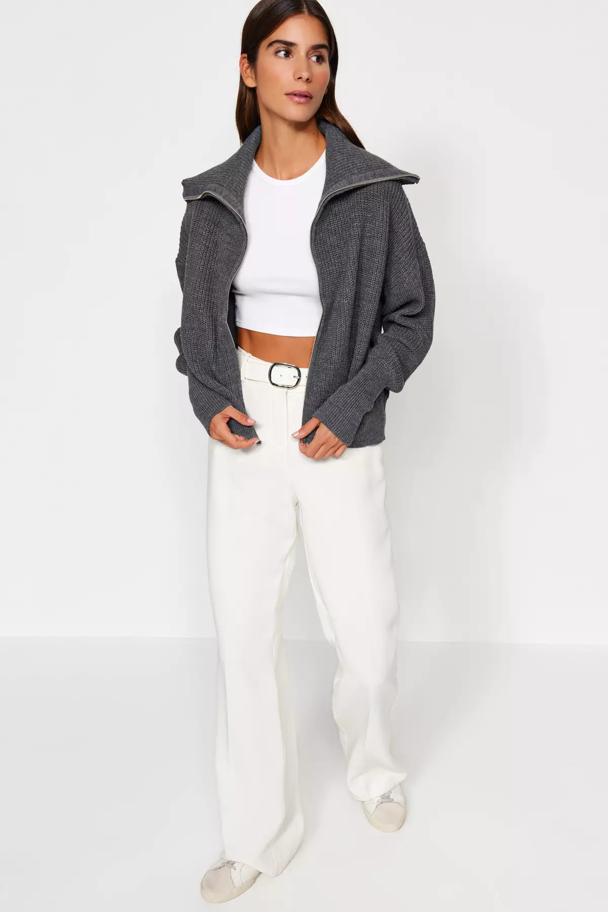 Zip Knit Cardigan