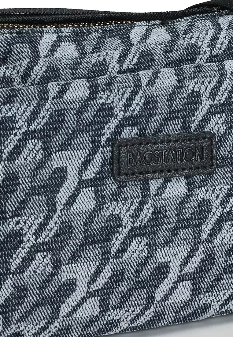 Denim Fabric Wristlet Pouch