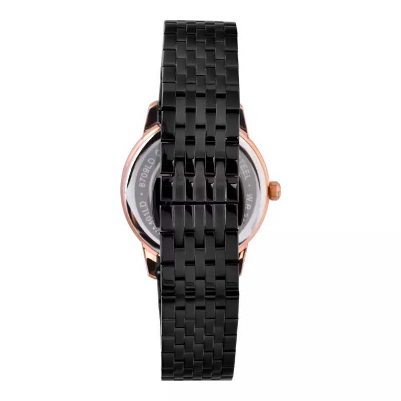 Jam Tangan Couple Alexandre Christie Slim Elegance AC 8709 BBRBARM Couple Black Dial Black Stainless Steel Strap