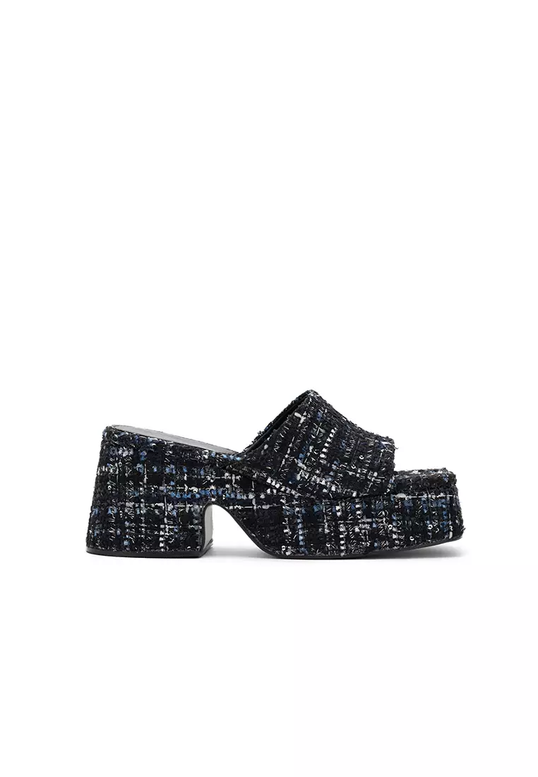 Discount on Nose  shoes - SKU: TWEED WEDGE HEEL SLIDE