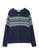 A-IN GIRLS navy Striped Colorblock Hooded Knitted Jacket 93B24AAB431B75GS_4