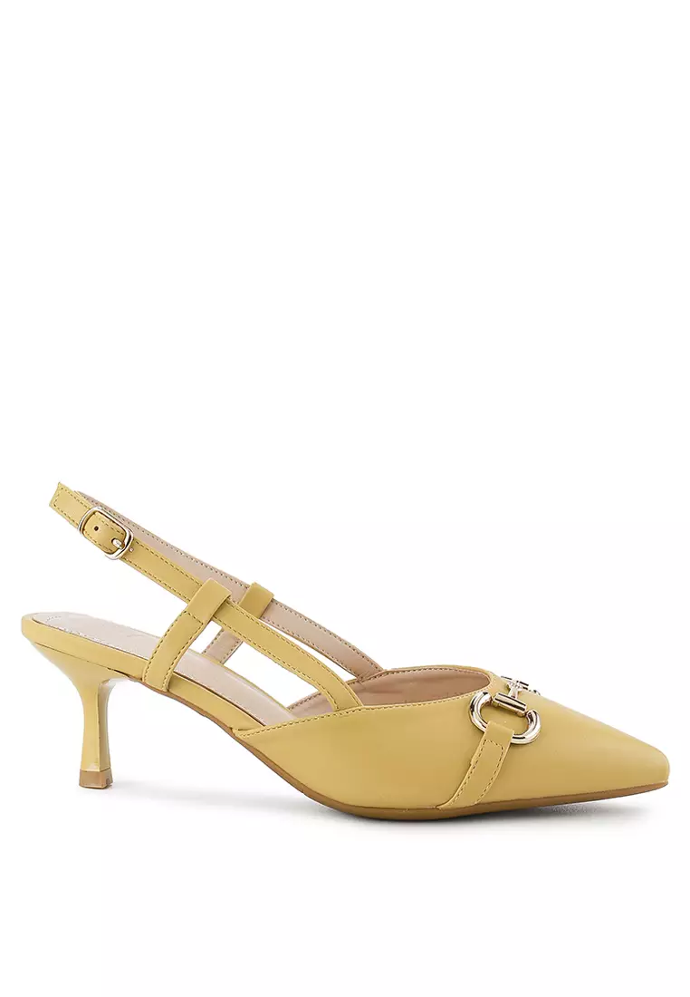 Mustard 2025 Mustard Mid Heel Shoes Nine West Women's Elegant