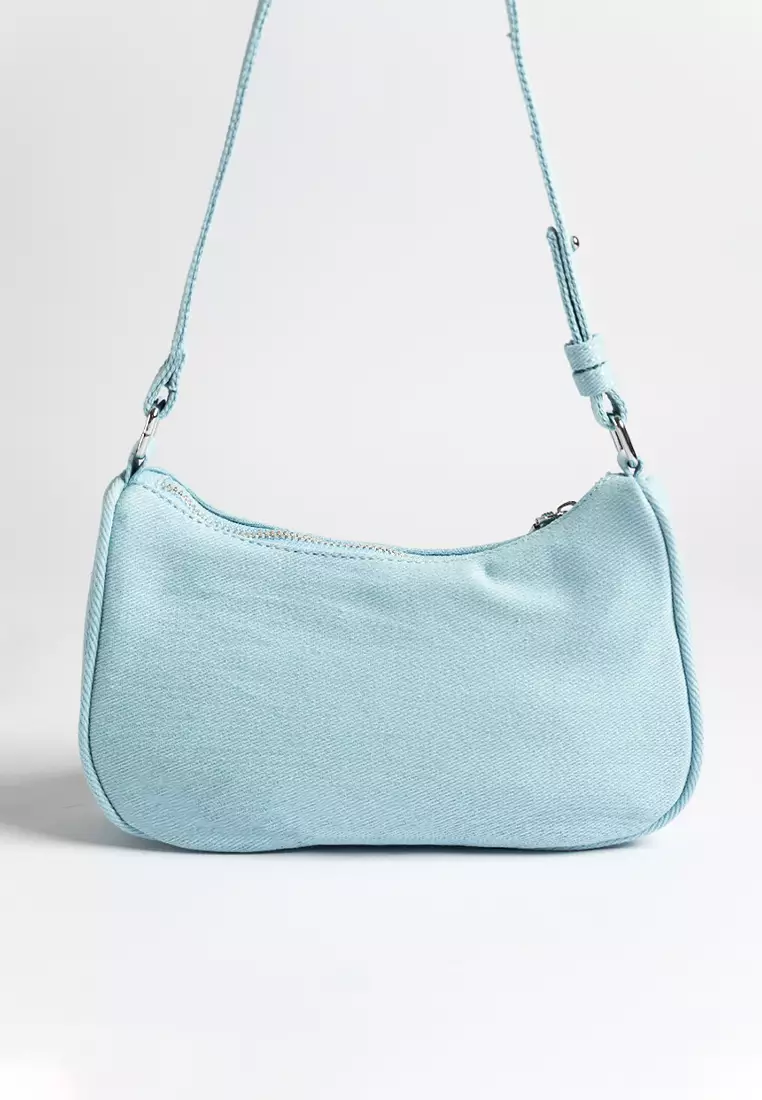 Violet Denim Hobo Bag