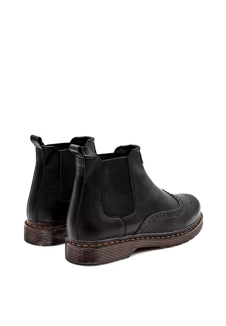 Lvnatica Alvaro Black Gum Slip On Boots Shoes
