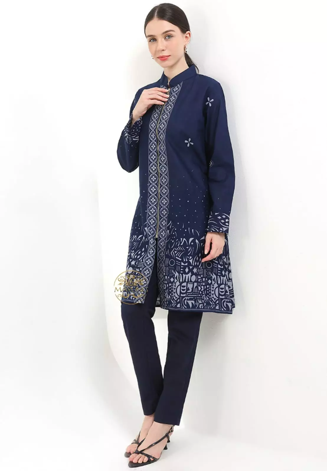 Tunik Batik Sutena Navy Premium NLN