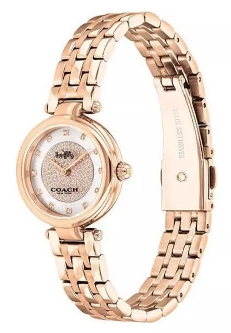 Buy Coach COACH 14503736 WHITE DIAL ROSE GOLD STAINLESS STEEL