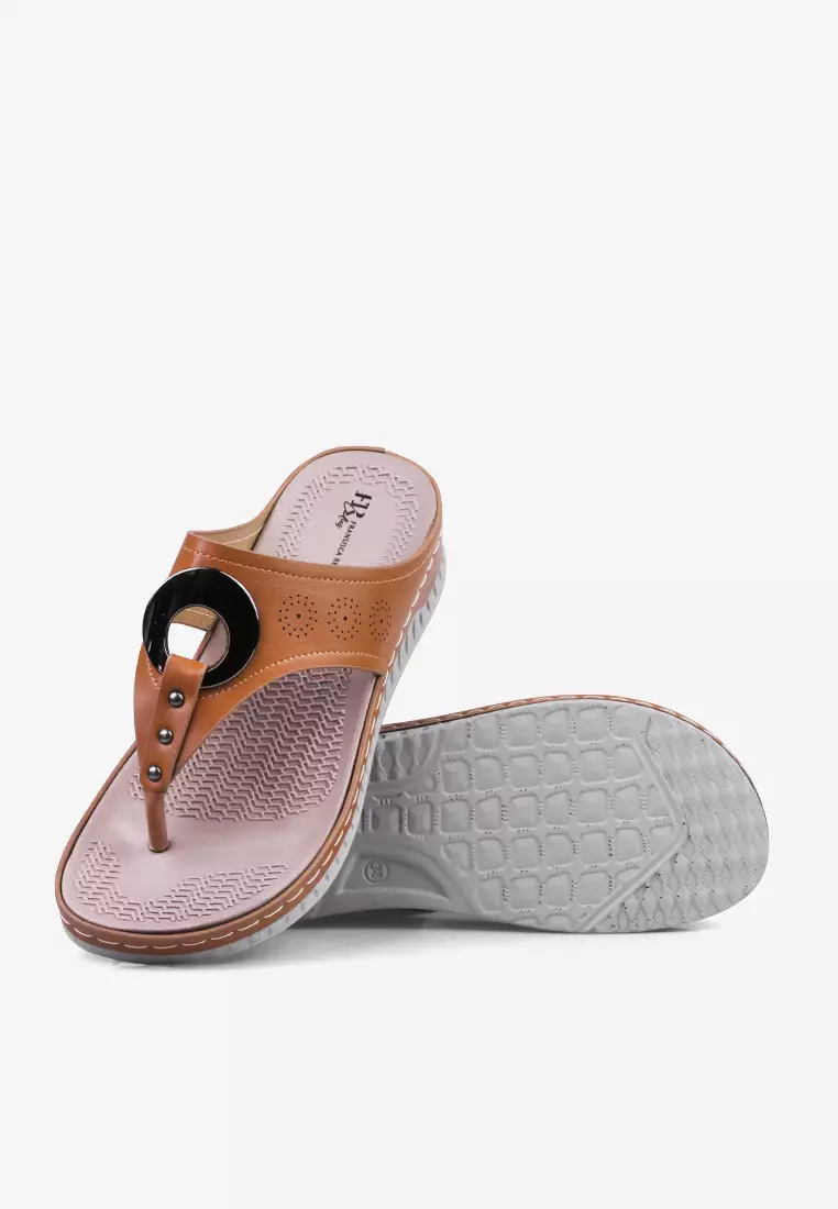 Sandal Capit Platform Wanita PU Premium Ringan L.Imelda 01