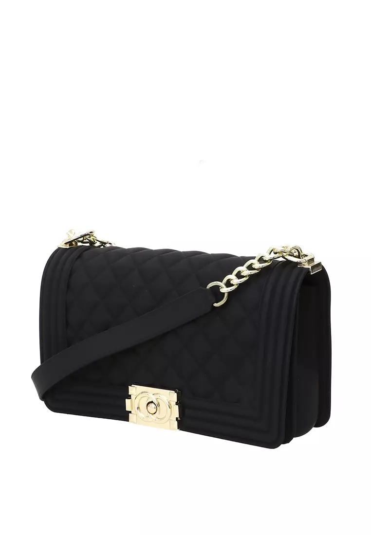 Werlyn Tas Selempang Kasual Wanita Desain Mewah Material Leather Kulit ORIGINAL - Black