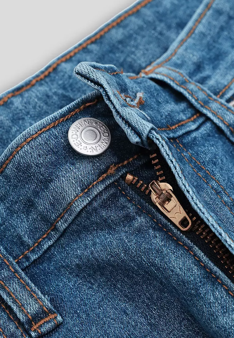 802 Slim Fit Twill Stretched Jeans BLUE Celana Denim Pria