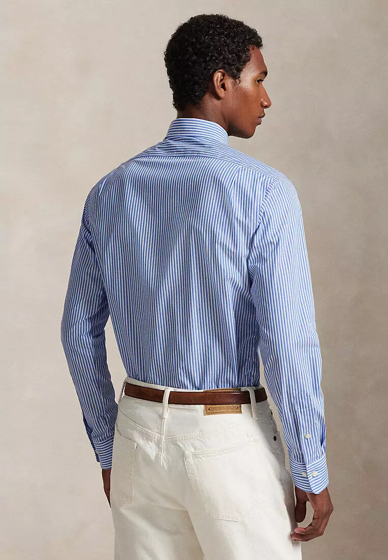 Custom Fit Striped Poplin Shirt