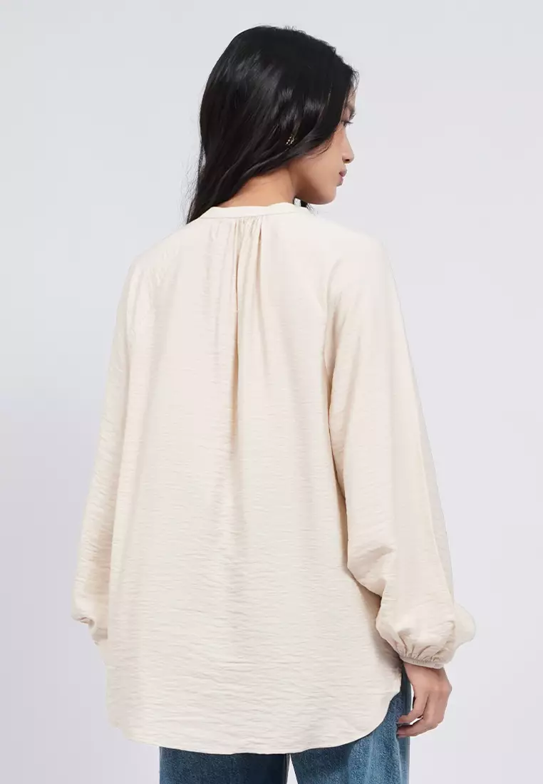 Balloon Sleeves Loose Blouse